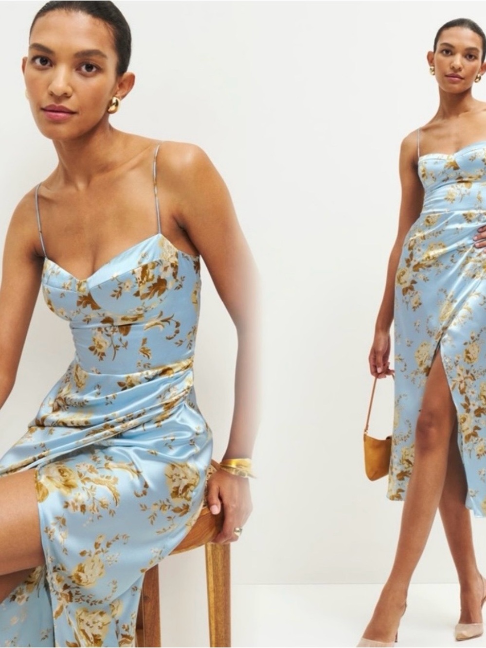 Reformation Marguerite Silk Dress